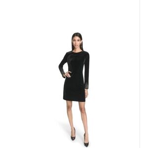 Harper Rose~Long Bell Sequined Sleeves~Shift Short Dress~Midnight Blue~Size 4